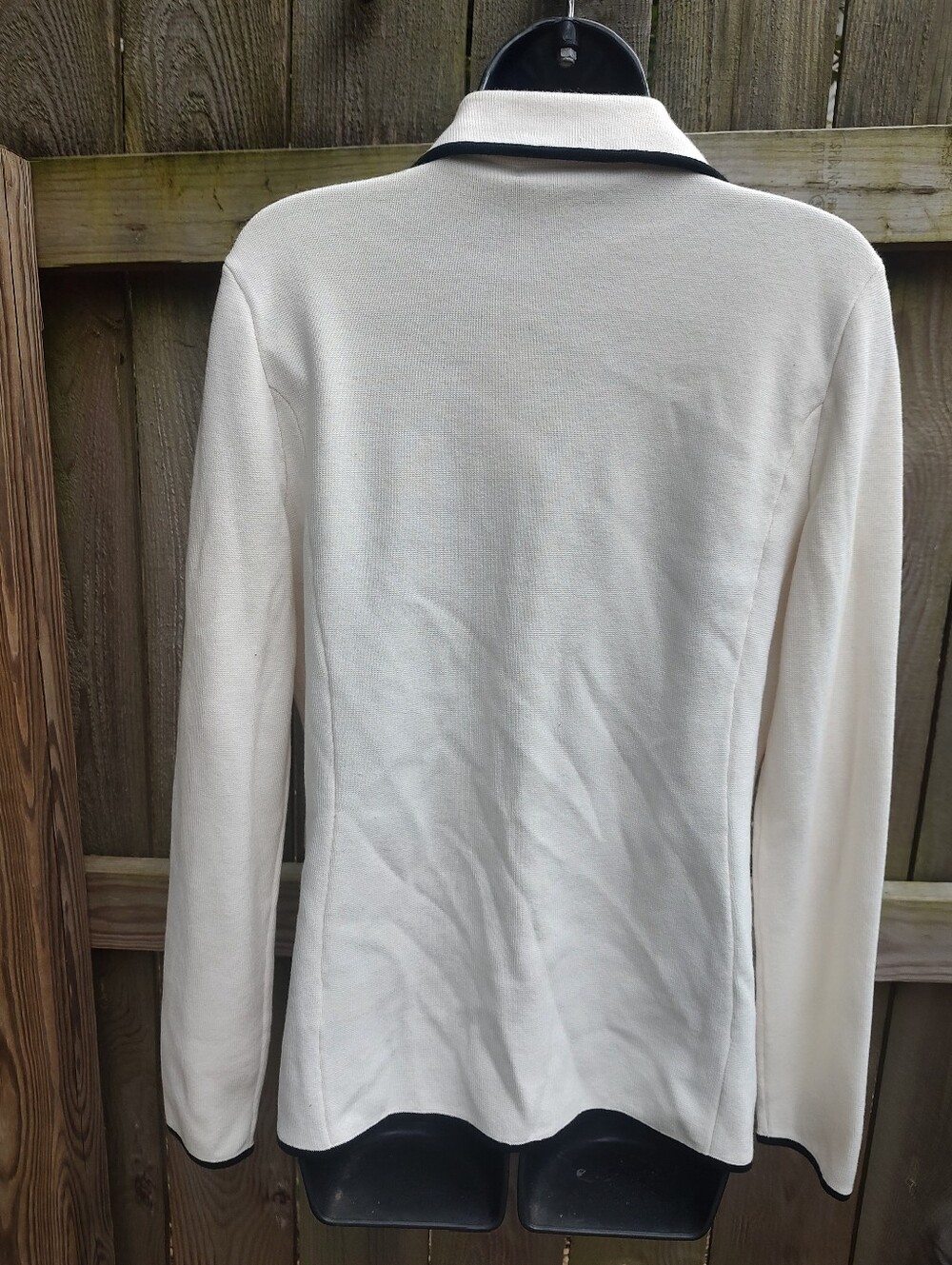 Lauren Ralph Lauren White Cotton Knit Rhinestone Embellished Blazer NWT M - Picture 6 of 11